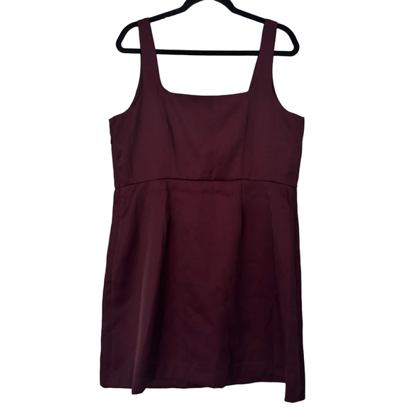 A New Day Satin Burgundy Dress - Picture 5 of 8